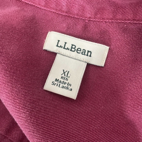 L.L.Bean Shirt Women’s XL Red Button Up Long Sleeve 100% Tencel Lyocell Adult - Picture 4 of 10
